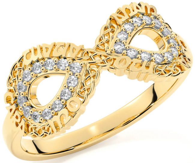 Diamond Gold Silver Infinity Irish 