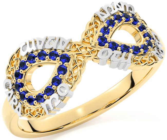 Sapphire Gold Silver Infinity Irish 
