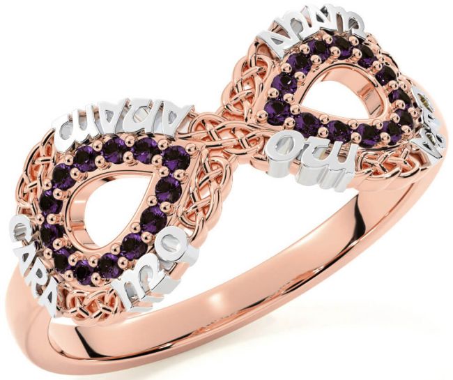 Alexandrite White Rose Gold Infinity Irish 