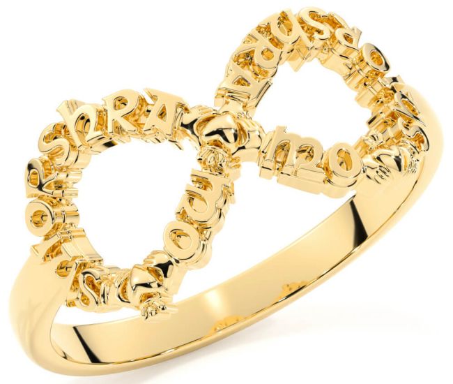 Gold Silver Infinity Claddagh Irish 