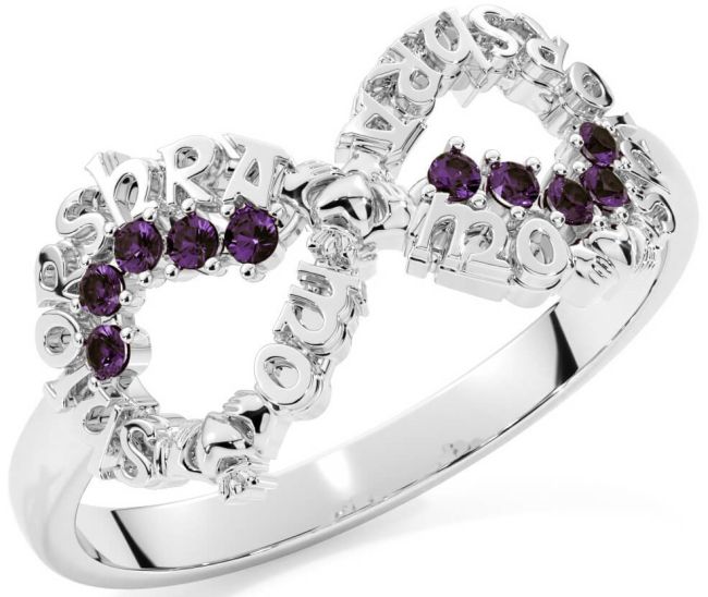 Alexandrite Silver Claddagh Infinity Irish 