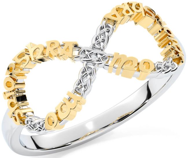 Gold Silver Celtic Infinity Irish 