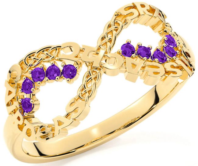 Amethyst Gold Celtic Infinity Irish 