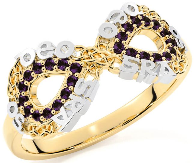 Alexandrite Gold Silver Celtic Infinity Irish 