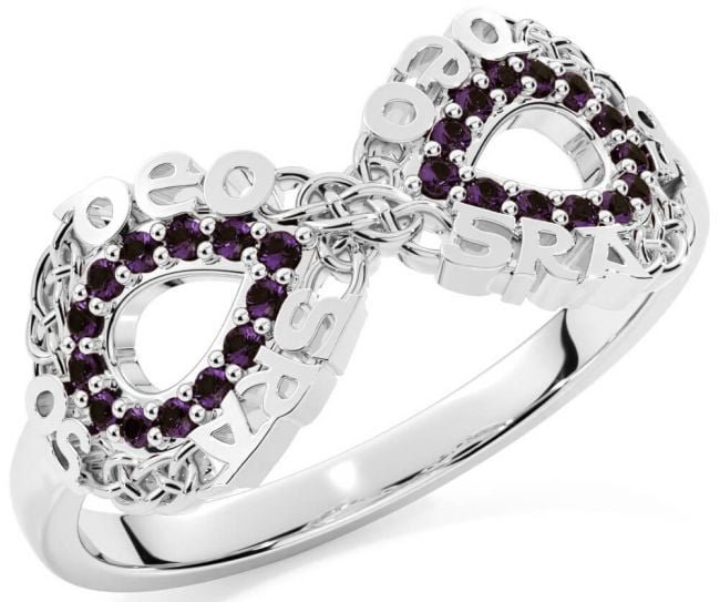 Alexandrite White Gold Celtic Infinity Irish 