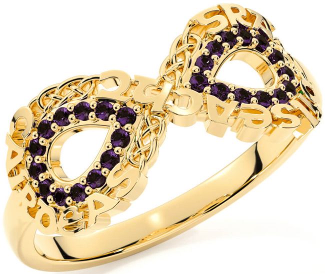 Alexandrite Gold Silver Celtic Infinity Irish 