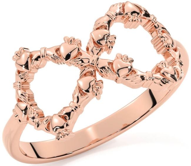 Rose Gold Infinity Claddagh Ring