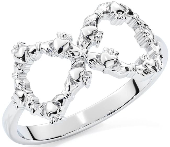 Silver Infinity Claddagh Ring