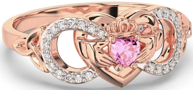 Infinity knot ring hot sale rose gold