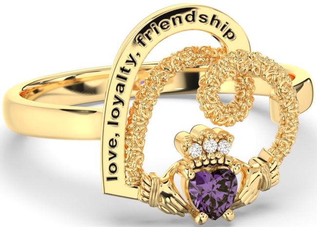 Diamond Alexandrite Gold Silver Irish 