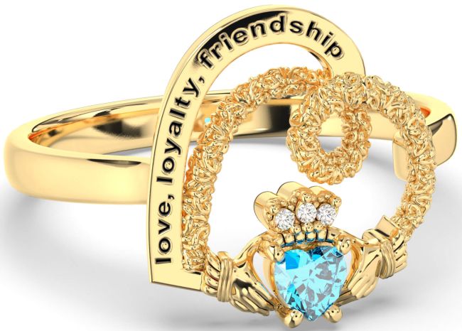 Diamond Topaz Gold Silver Irish 