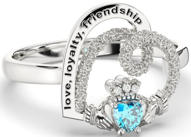 Diamond Topaz Silver Irish 