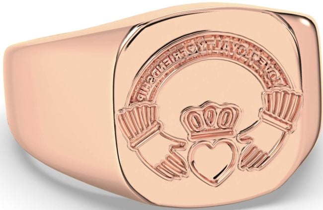 Rose Gold Silver Claddagh Irish 