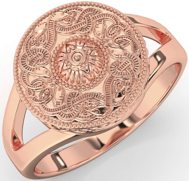 Rose Gold Silver Warrior Ring Mens Ladies Unisex