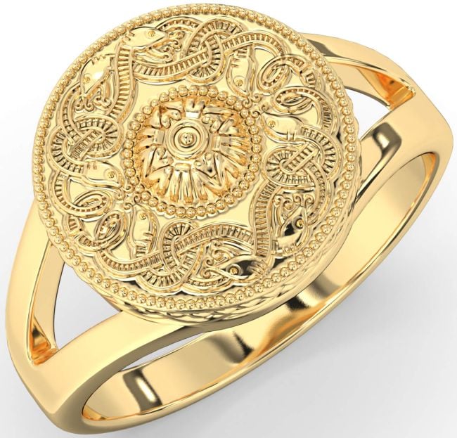 Gold Warrior Ring Mens Ladies Unisex