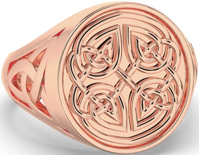 Men's Rose Gold Celtic Trinity Knot Ring