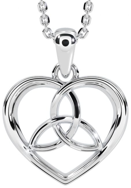 925 solid Sterling Silver Heart with Celtic knots pendant 