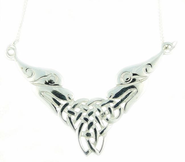 Silver Celtic Lion Necklace