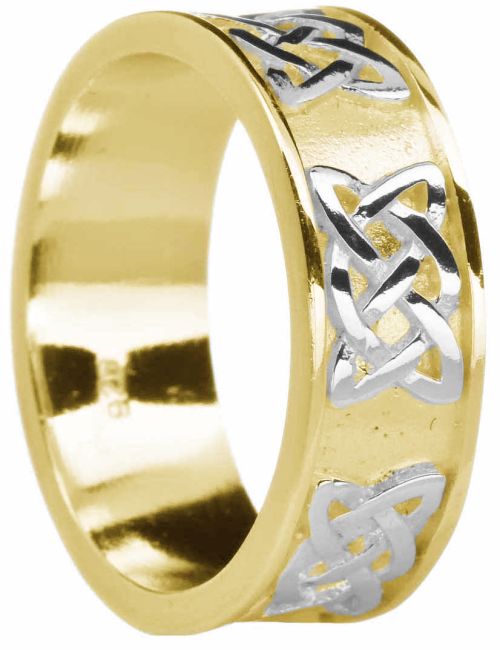 Mens Yellow & White Gold Celtic 