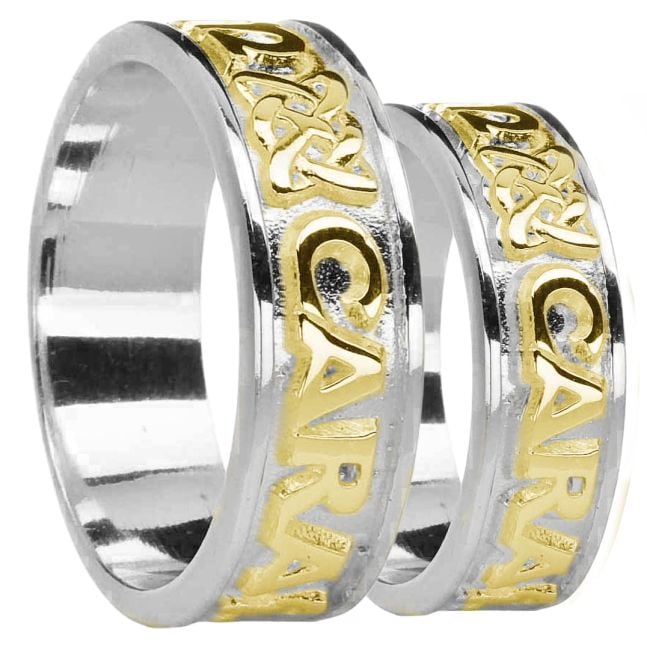 14K White & Yellow Gold coated Silver 