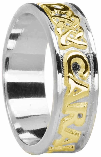 Ladies 14K  White & Yellow Gold coated Silver 