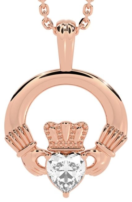 claddagh necklace rose gold