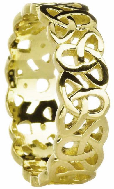 Ladies 14K Gold Silver Celtic Knot Ring