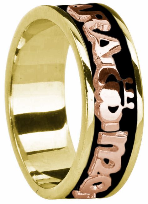 Mens Yellow & Rose Gold & Black Rhodium  