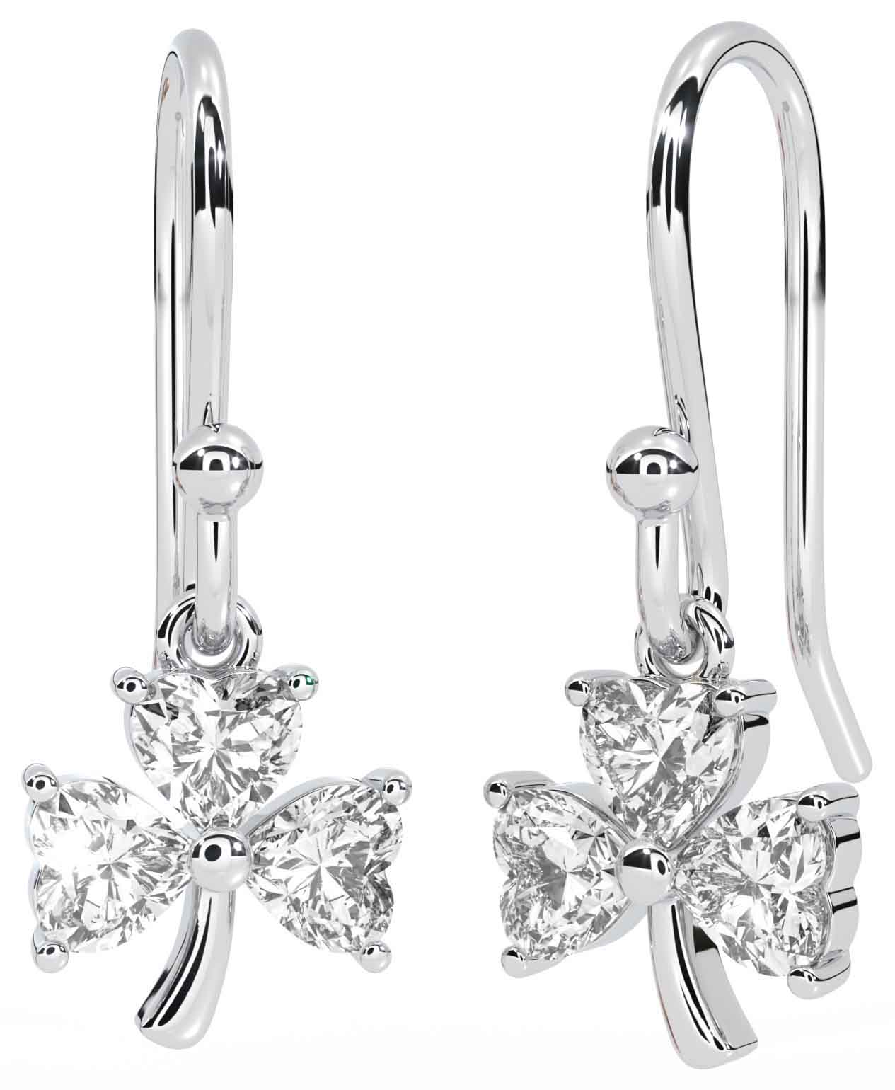 Diamond shamrock earrings top