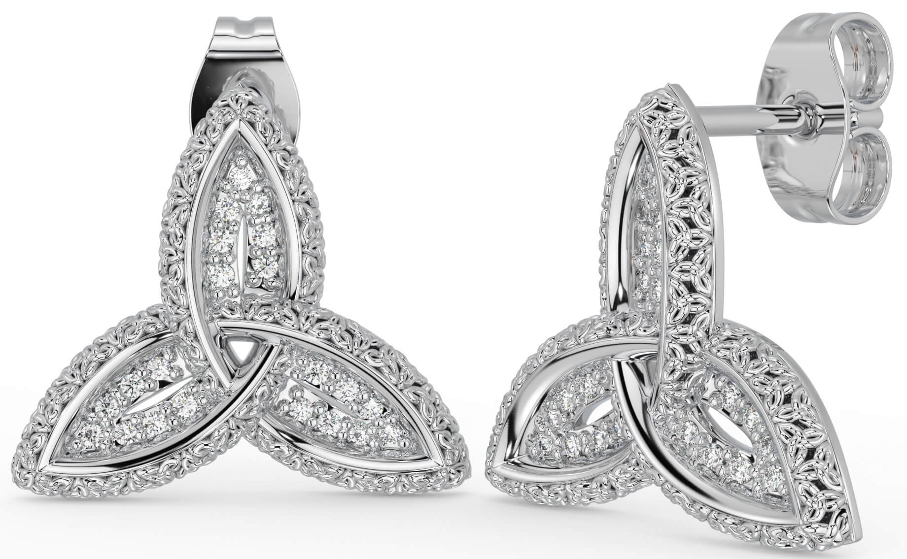 Celtic knot diamond deals earrings