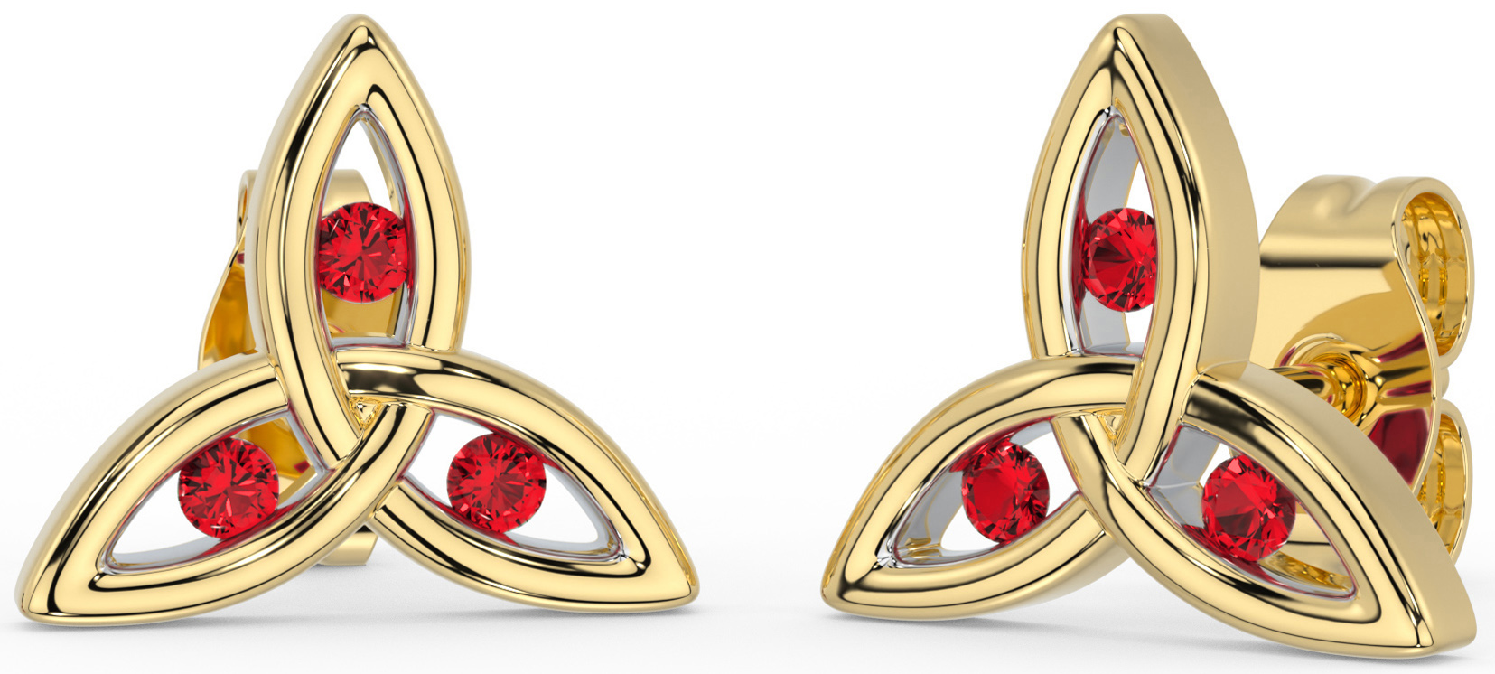 Genuine ruby stud earrings 2025