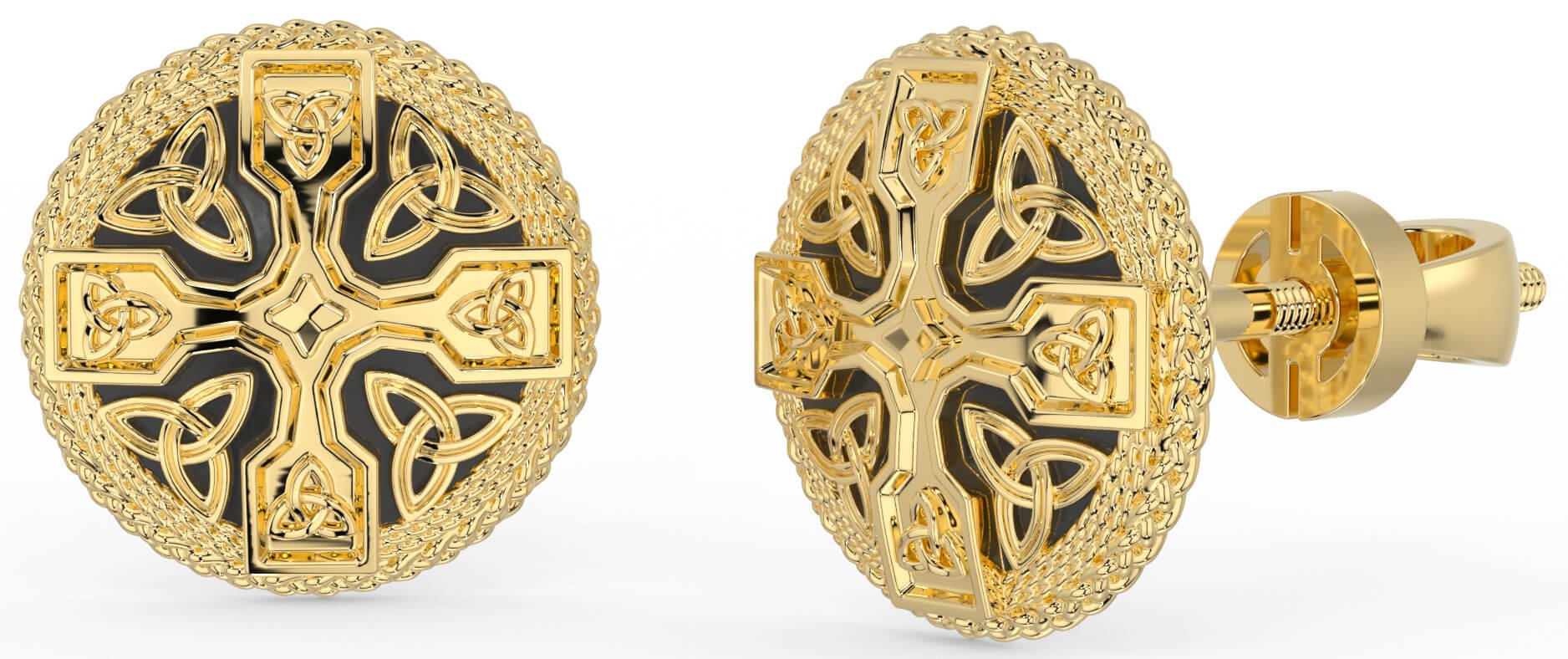 Mens 14k gold stud earrings best sale