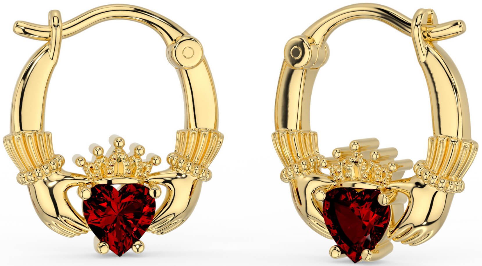 Claddagh on sale hoop earrings