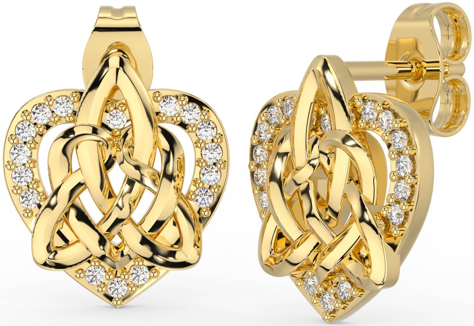 Celtic knot gold earrings best sale