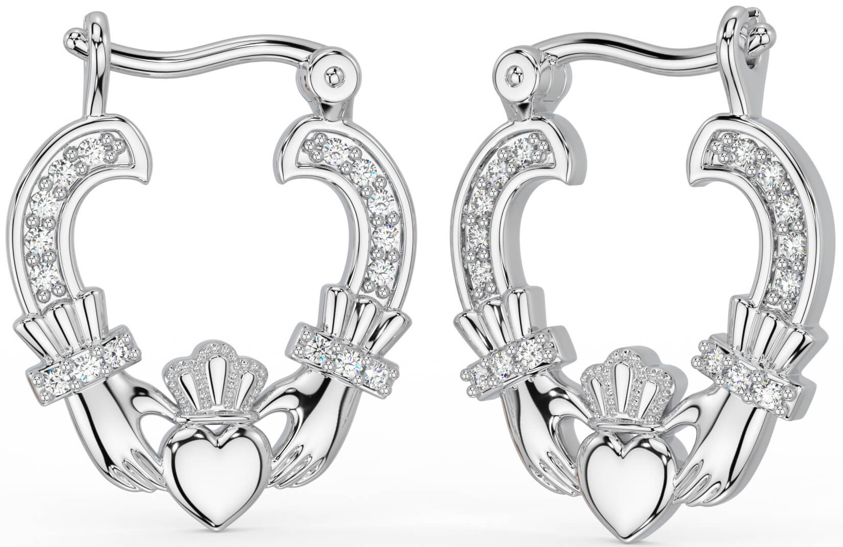 Claddagh hoop hotsell earrings