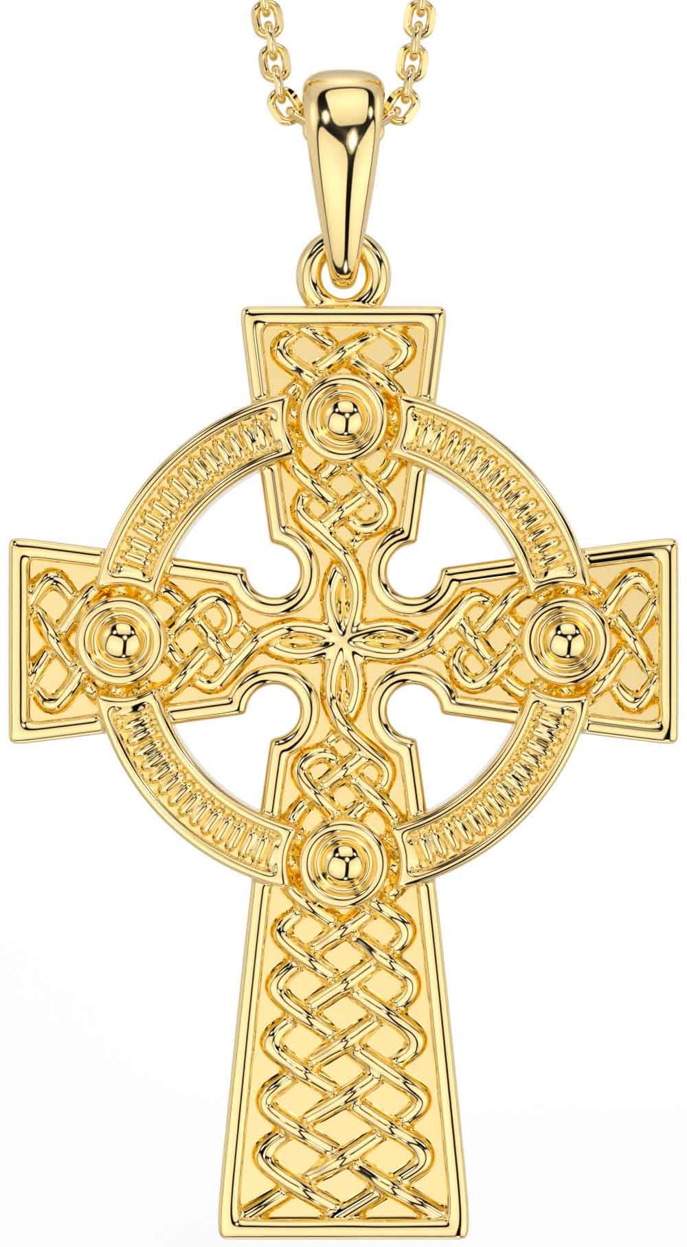 Gold Celtic Cross Necklace