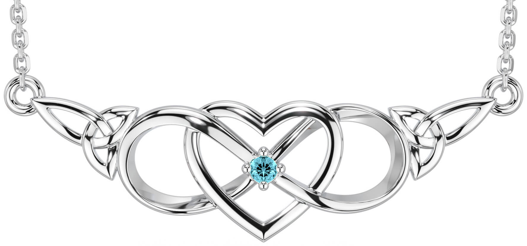 Aquamarine infinity deals necklace