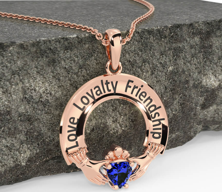 Sapphire Rose Gold Irish 