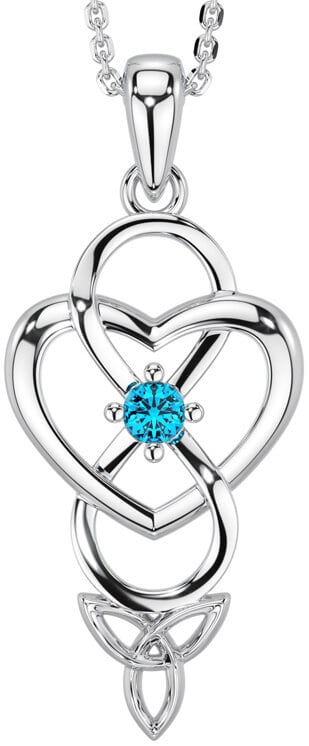 Blue topaz infinity shop necklace
