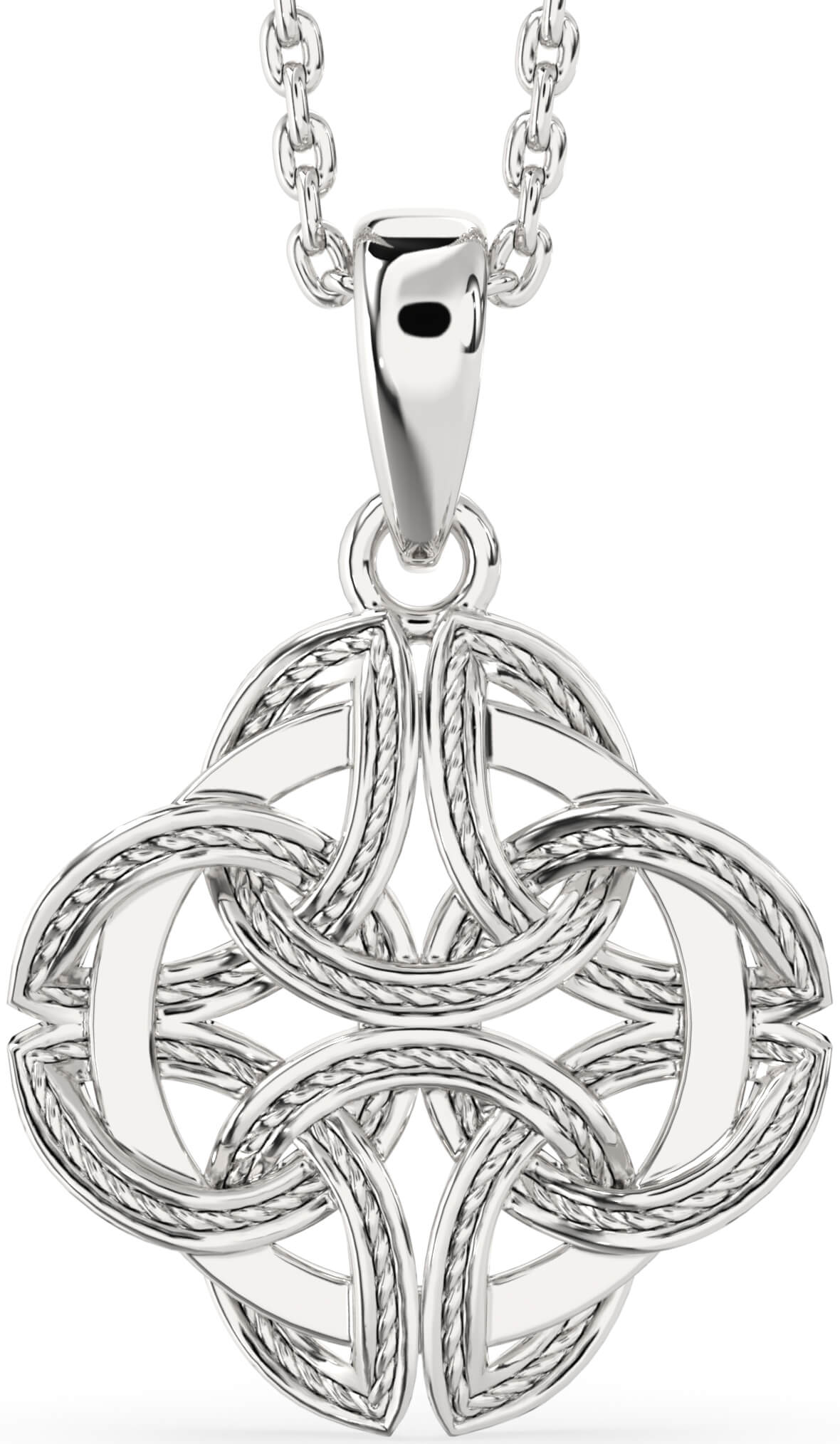White gold clearance celtic necklace