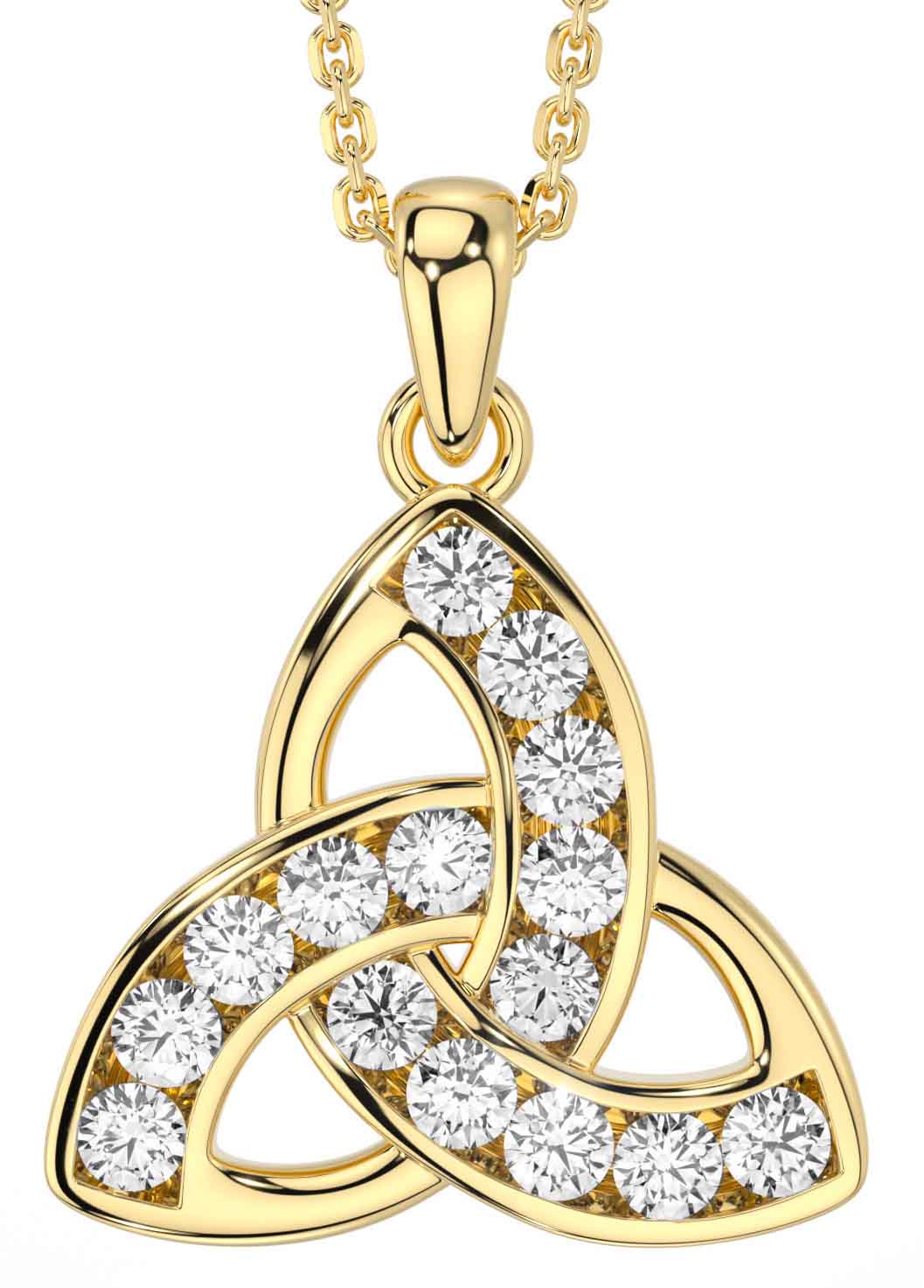 Celtic knot diamond deals necklace