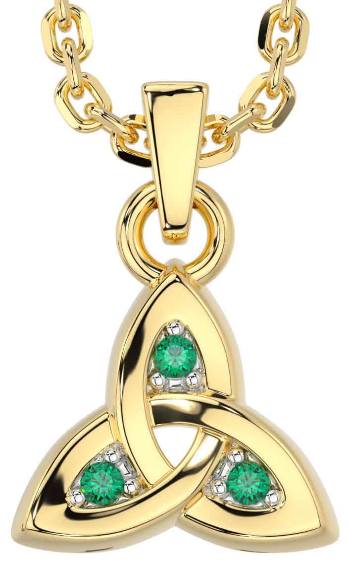 Emerald charm necklace hot sale