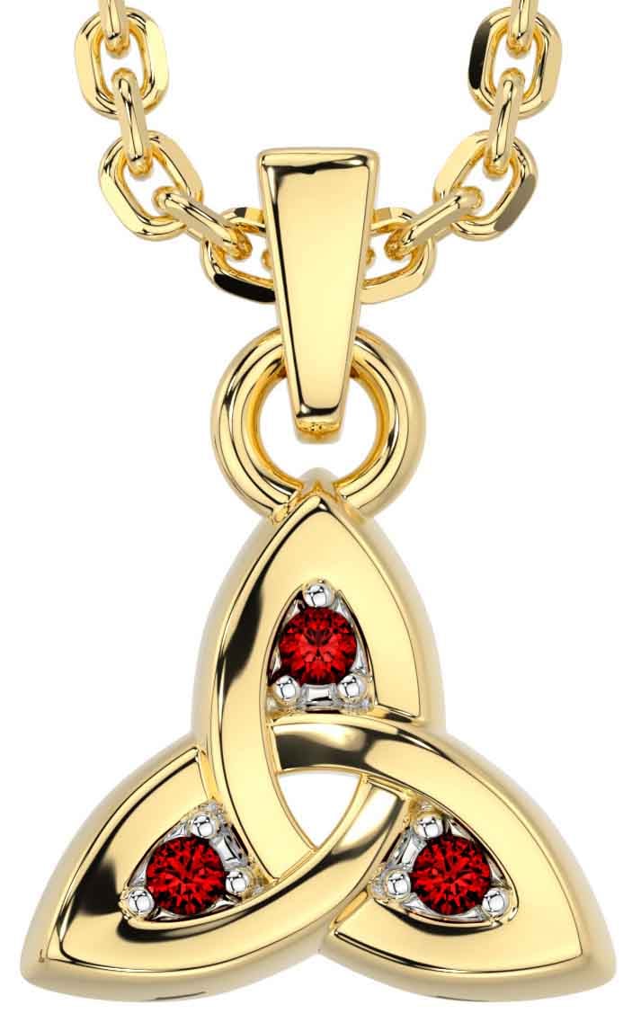 Beautiful 10k Gold Celtic Trinity Knot Pendant Necklace – Handmade In USA - View #8