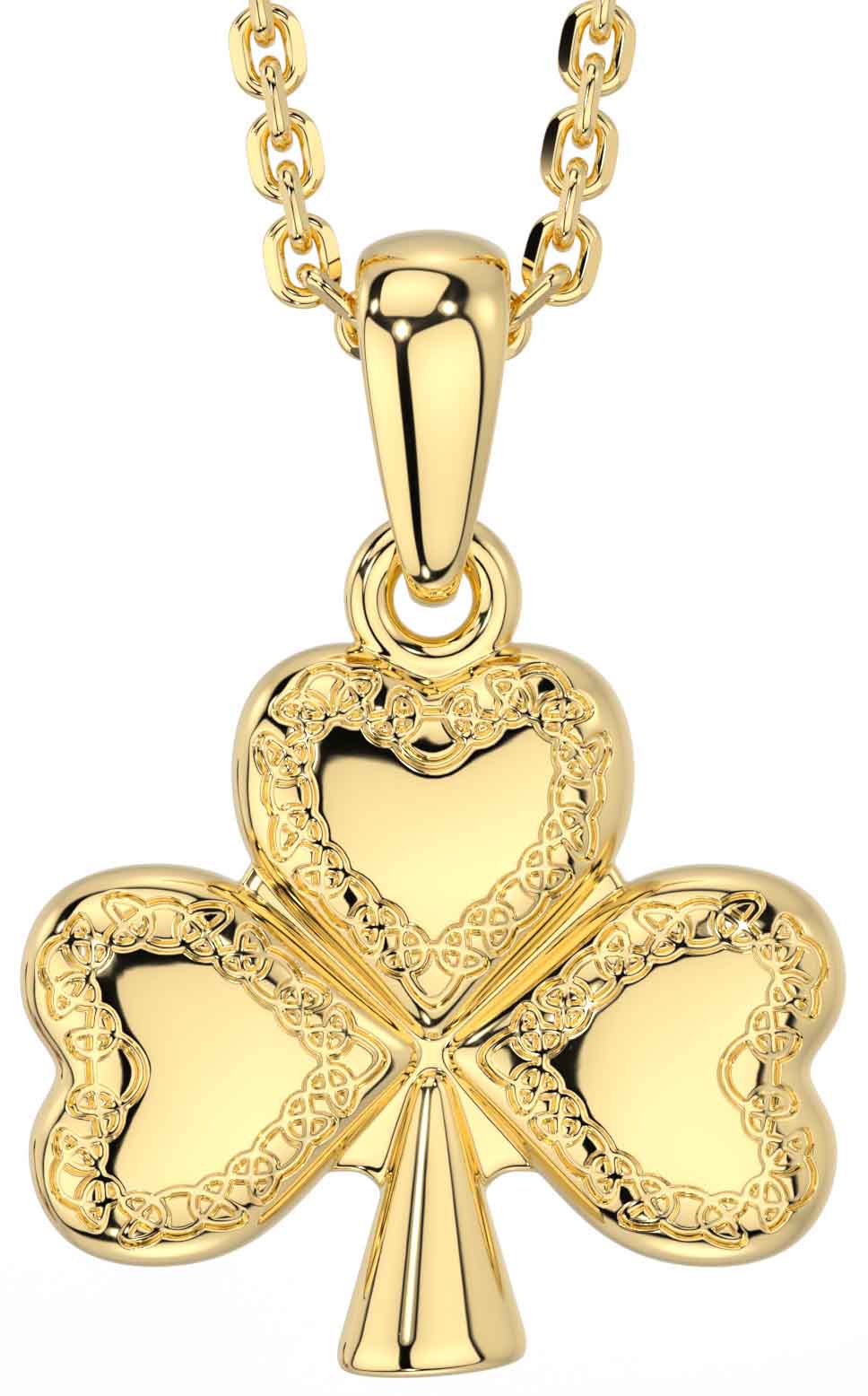 Gold outlet shamrock pendant