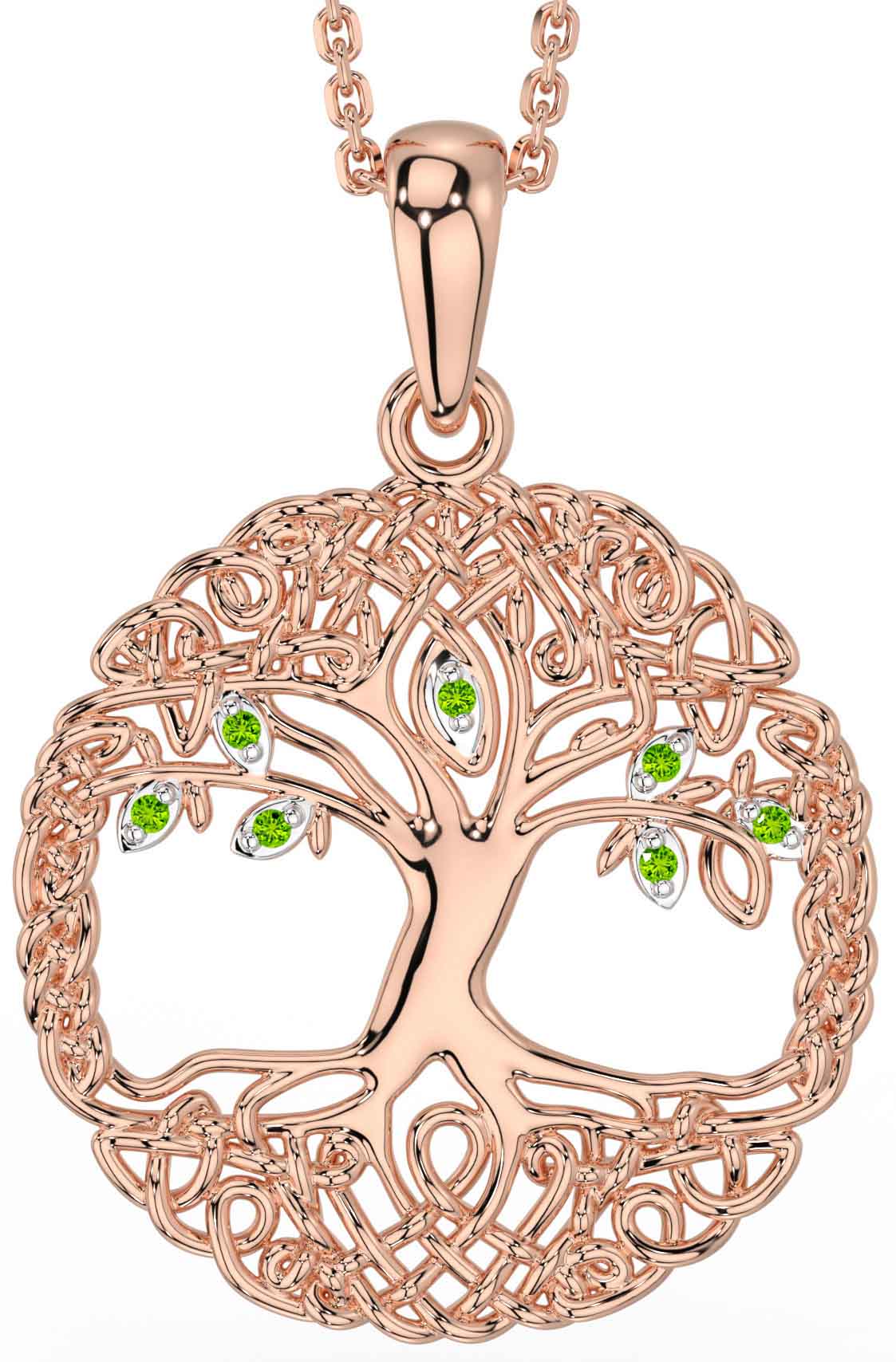 Peridot tree 2025 of life necklace