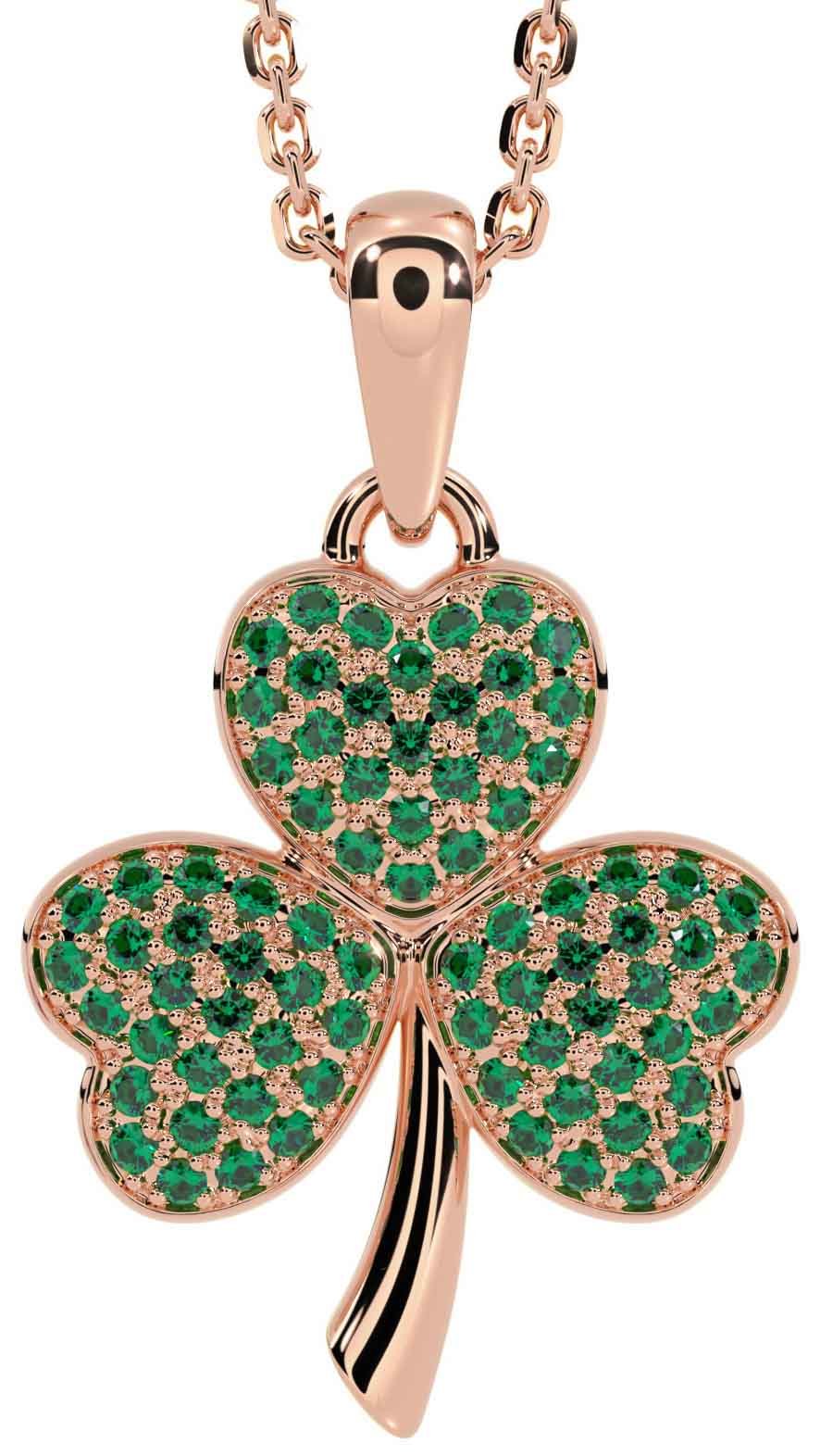 Emerald store shamrock necklace