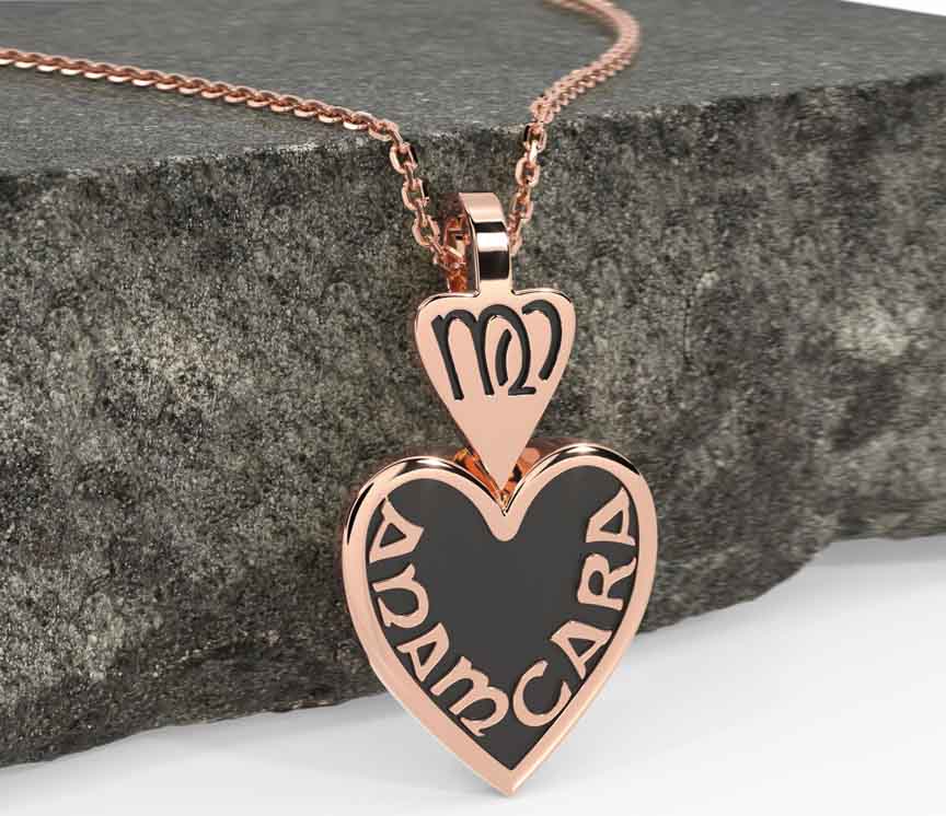 Rose Gold Black Rhodium Irish 