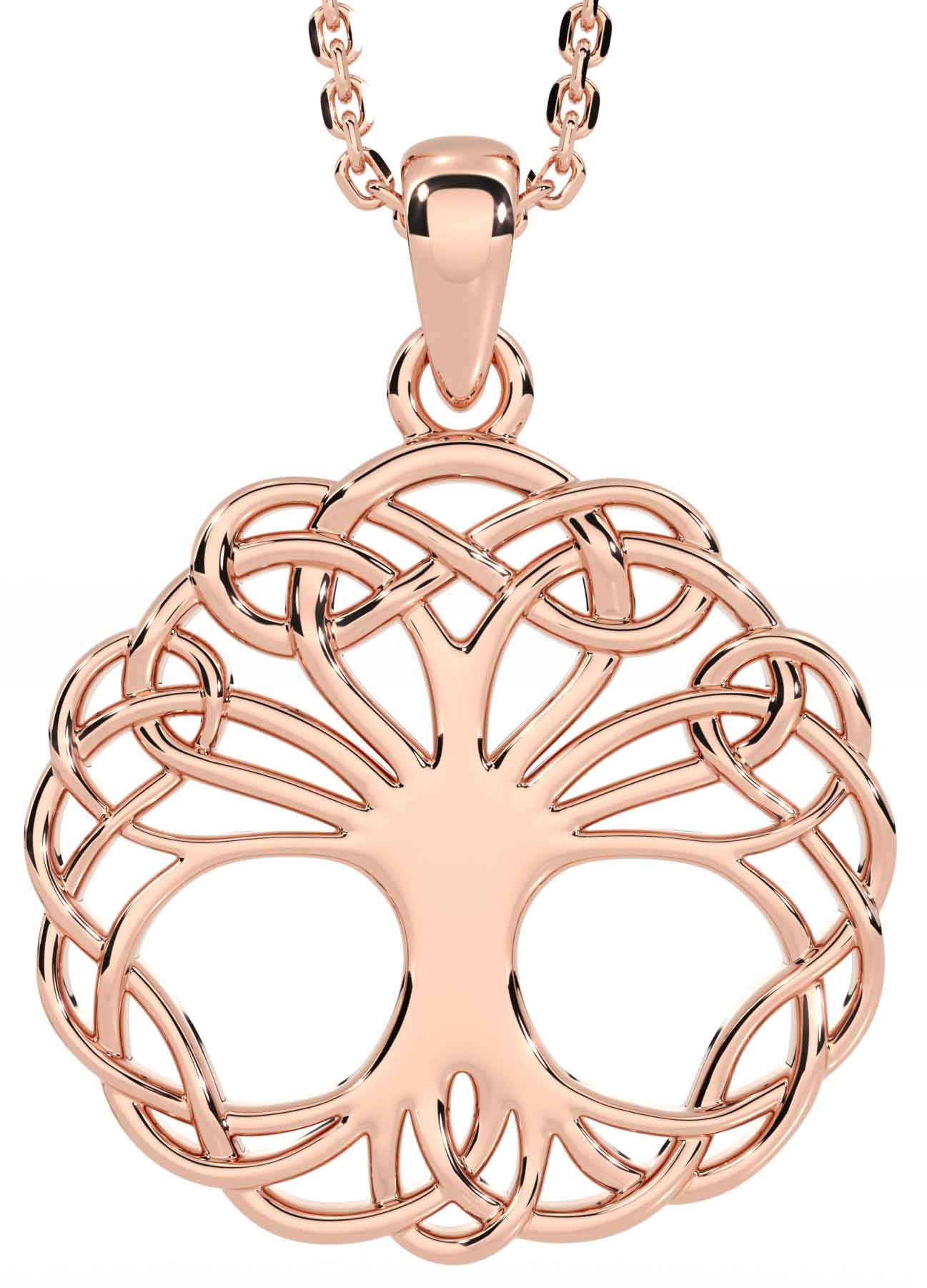 Rose gold tree of life top