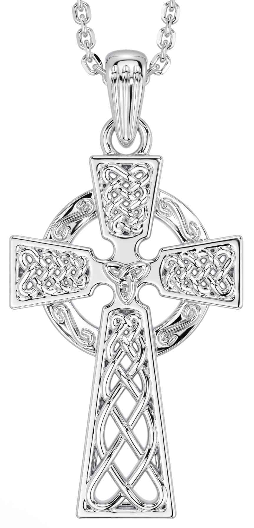 White gold celtic cross pendant new arrivals