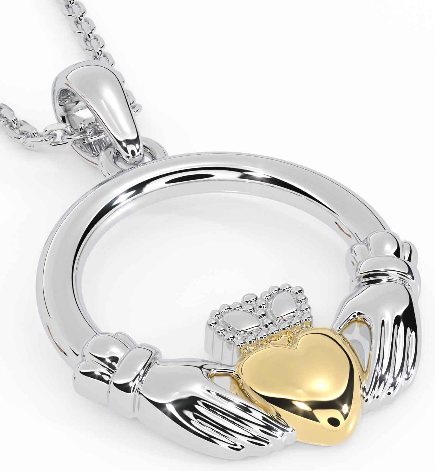 Claddagh hotsell gold necklace